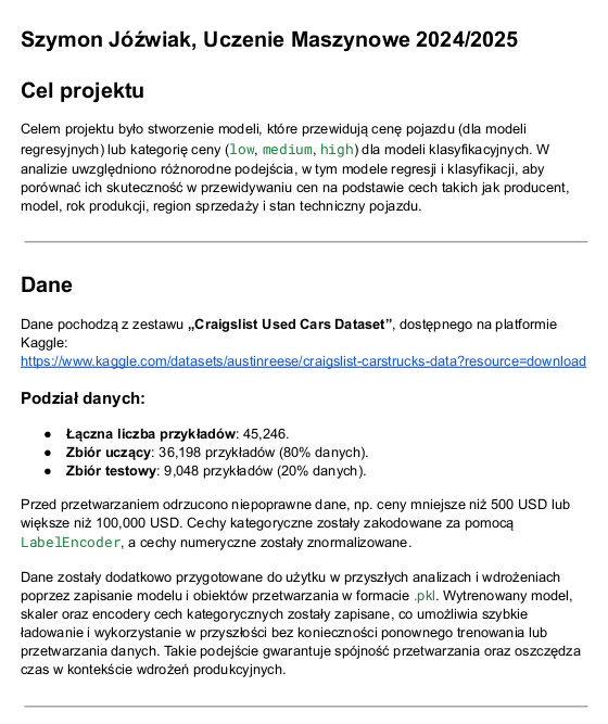Machine Learning - Car Price Prediction